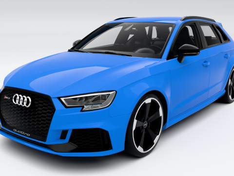 아우디 RS3 스포츠백 2018 3D 모델