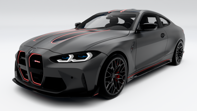 BMW M4 CSL Model 3D .c4d .max .obj .3ds .fbx .stl .blend 