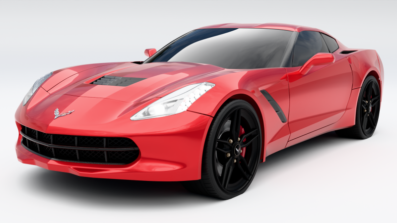 Chevrolet Corvette 3D Model .c4d .max .obj .3ds .fbx .stl .blend 