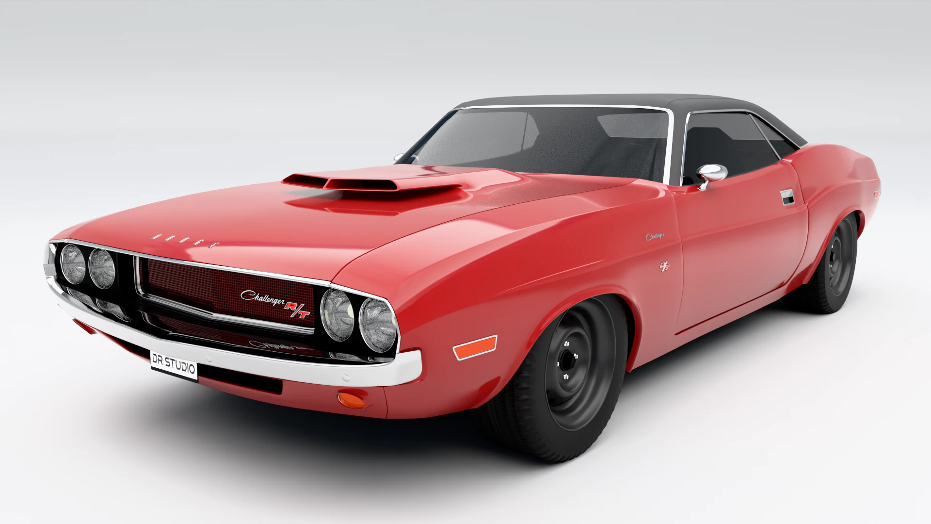 Dodge Challenger 1970 3D Model .c4d .max .obj .3ds .fbx .stl .blend