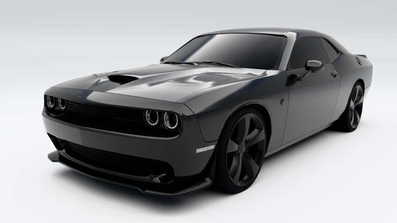 Dodge Challenger SRT Hellcat 3D Modell .c4d .max .obj .3ds .fbx .stl .blend 