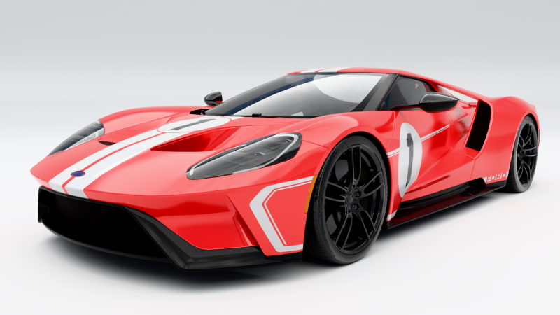 Ford GT Heritage Edition 2018 3D Model .c4d .max .obj .3ds .fbx .stl .blend 