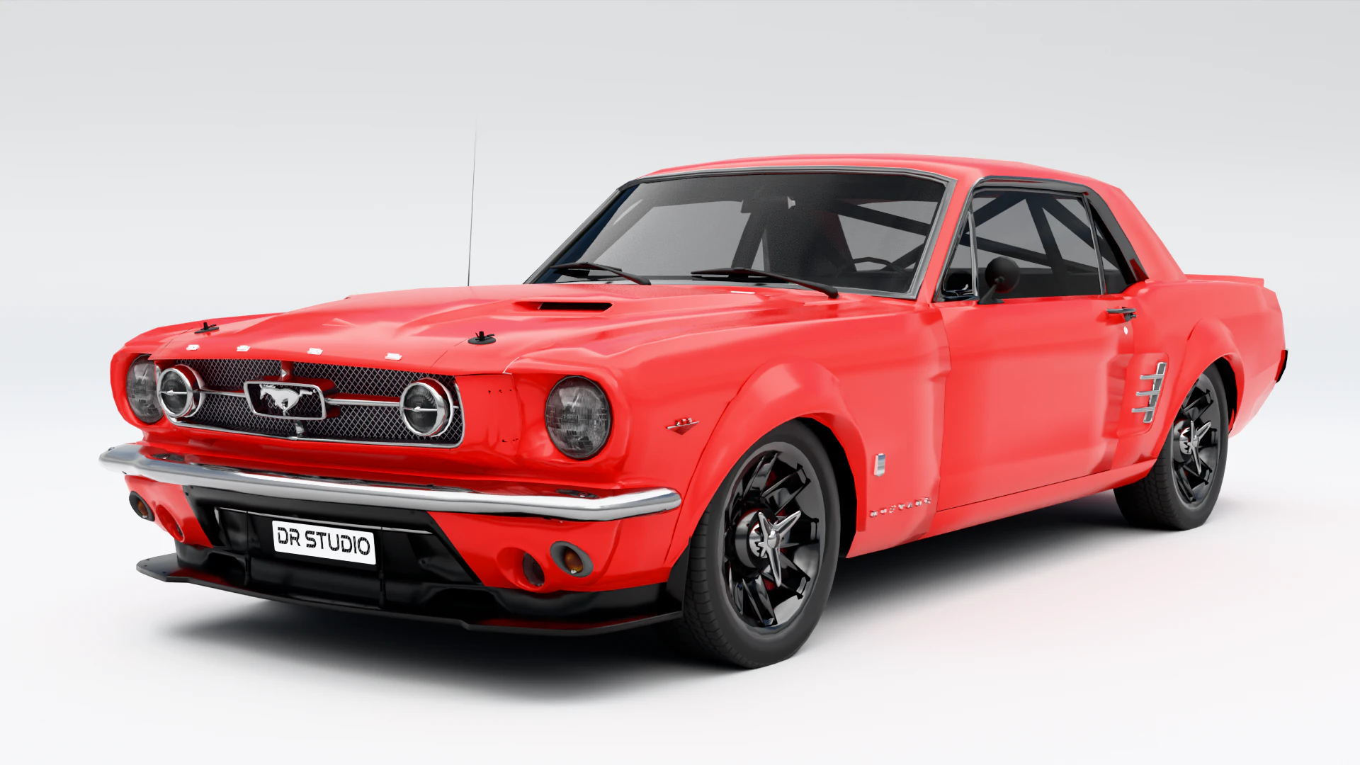Ford Mustang 1965 3D Model .c4d .max .obj .3ds .fbx .stl .blend 