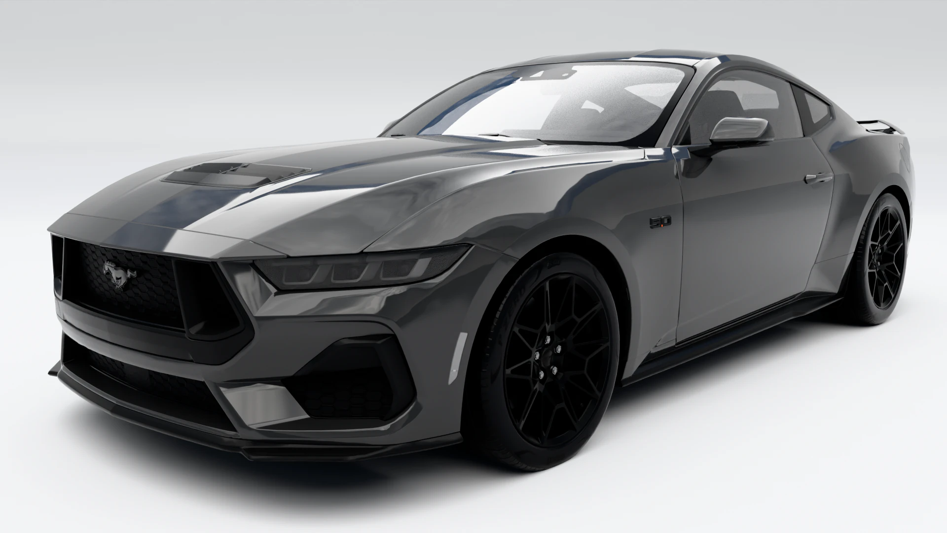 Ford Mustang GT 2024 3D Model .c4d .max .obj .3ds .fbx .stl .blend 