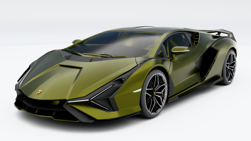 Lamborghini Sian 3D Model .c4d .max .obj .3ds .fbx .stl .blend 