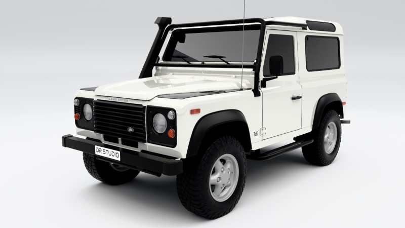 Land Rover Defender 90 1997 3D Model .c4d .max .obj .3ds .fbx .stl .blend 