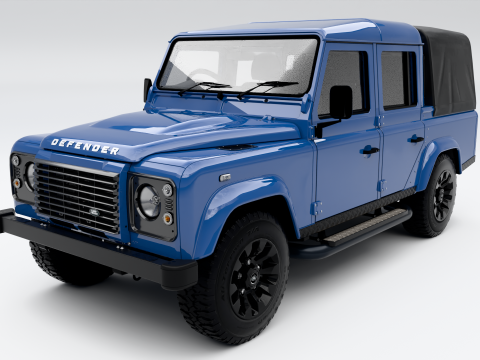 Pick Up Land Rover Defender 110 Doble Cabina Modelo 3D