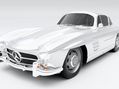 Mercedes-Benz 300 SL Fl&uuml;gelt&uuml;rer 3D Modell