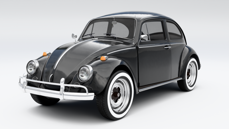 Volkswagen Beetle 1965 3D Model .c4d .max .obj .3ds .fbx .stl .blend