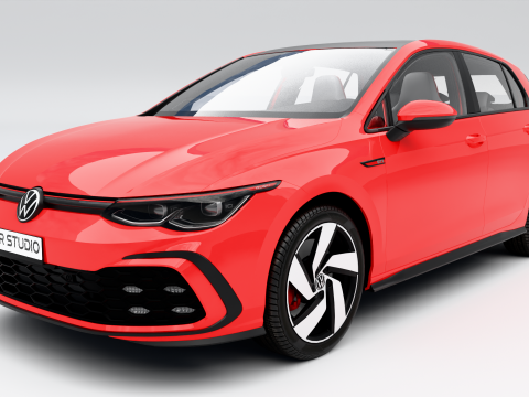 폭스바겐 골프 GTI 2021 3D 모델
