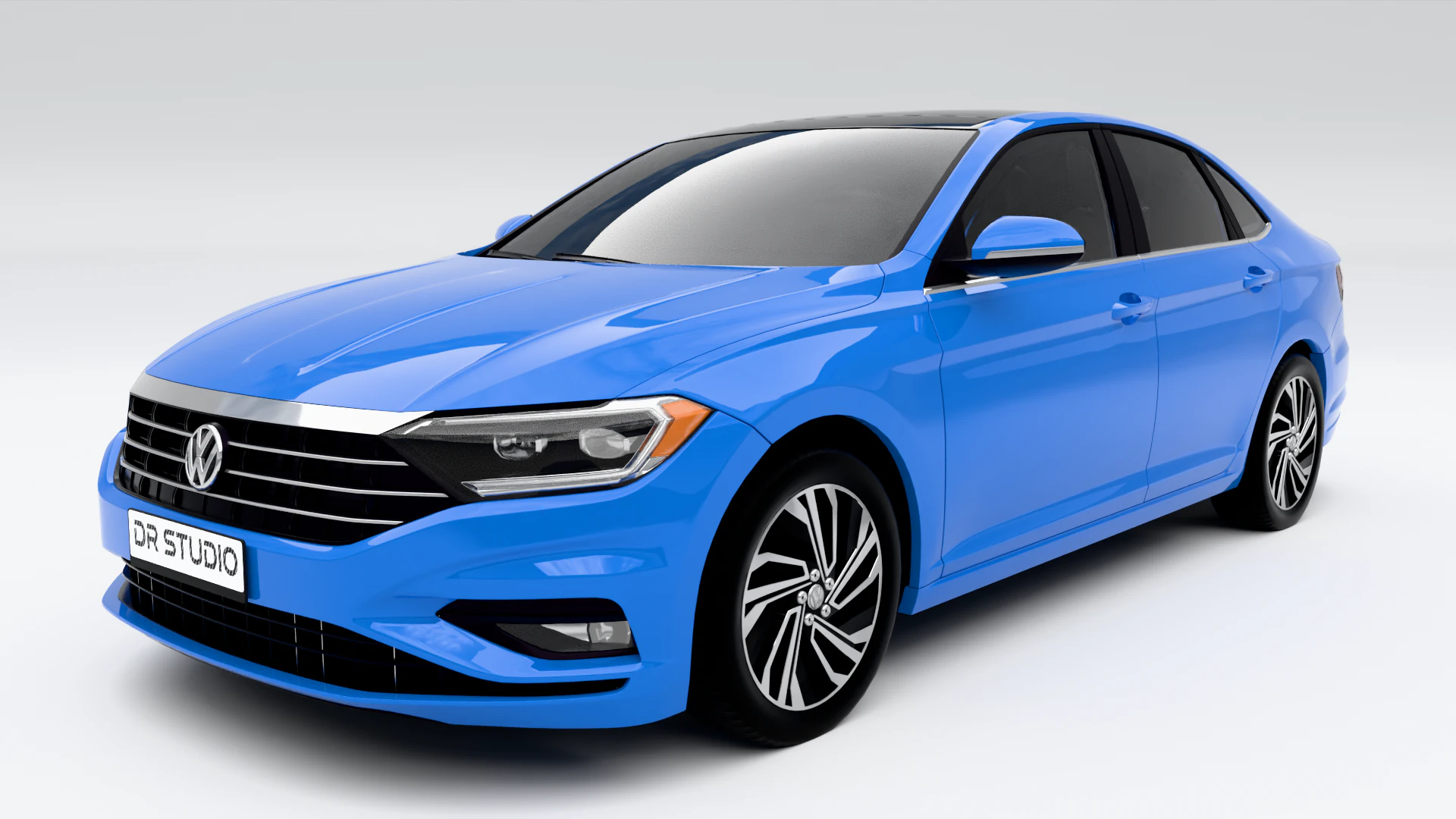 Volkswagen Jetta 2019 3D Model .c4d .max .obj .3ds .fbx .stl .blend
