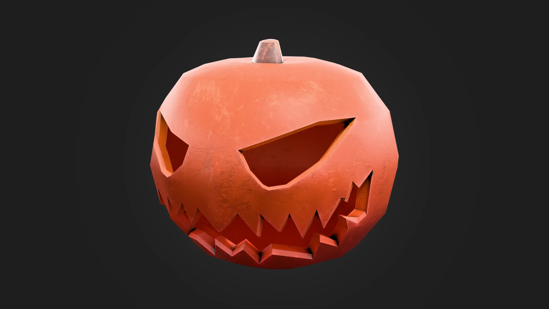 Jack o Lantern Halloween Pumpkin Game Prop 3D Model .c4d .max .obj .3ds .fbx .stl .blend 