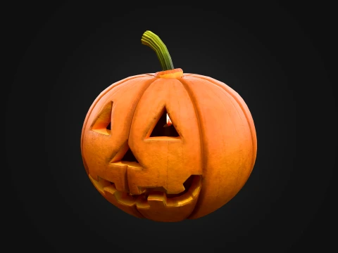 Halloween Pumpkin Horror Game Prop 3D Model