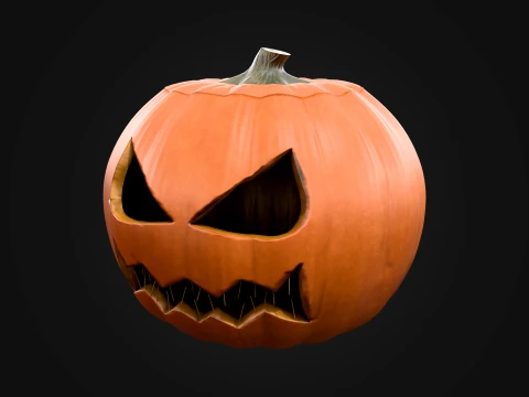 Jack o Lantern 2 Halloween Pumpkin Game Prop 3D Model