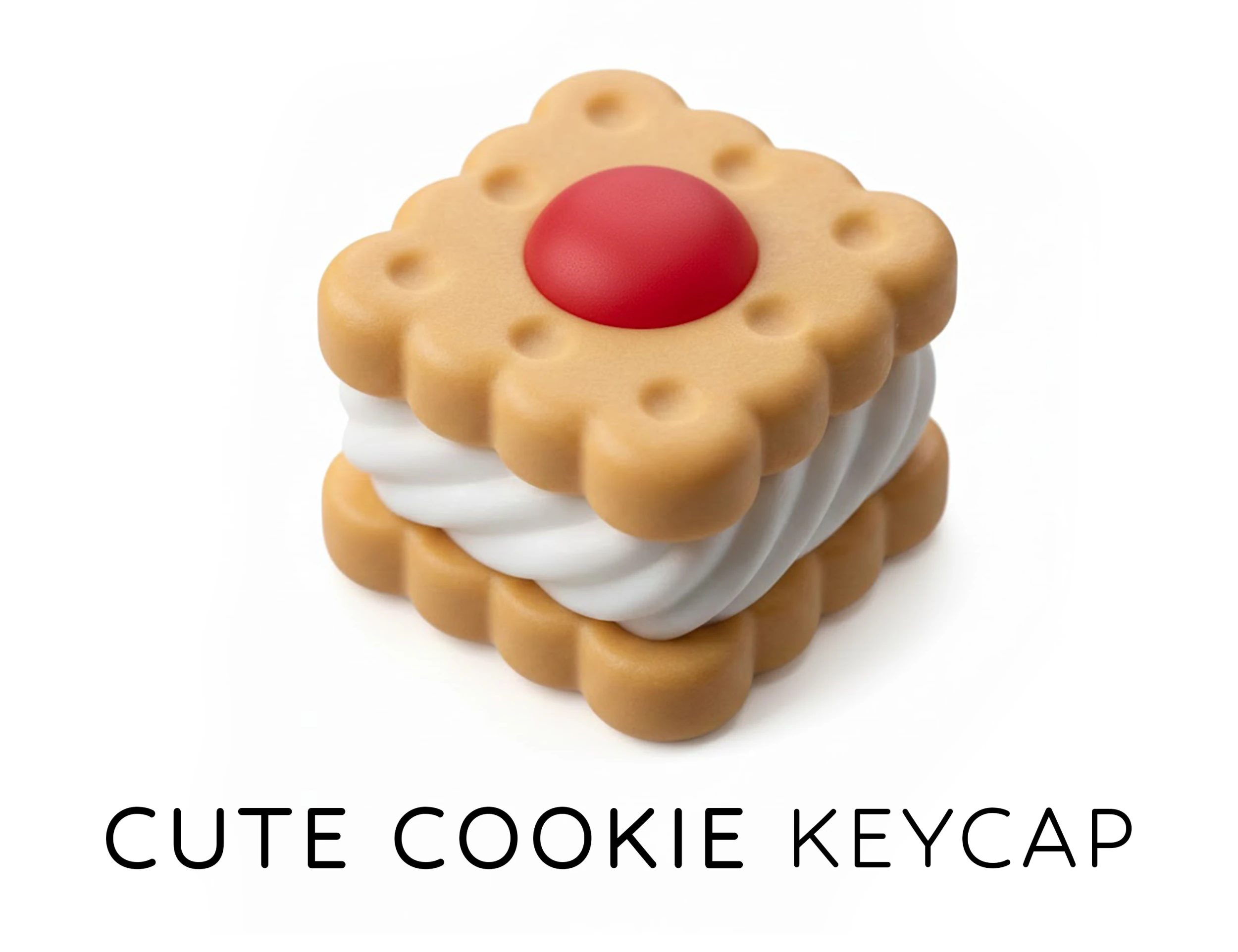 Cute Cookie Keycap - Keycap for mechanical keyboard 3D Print Model .c4d .max .obj .3ds .fbx .stl .blend 