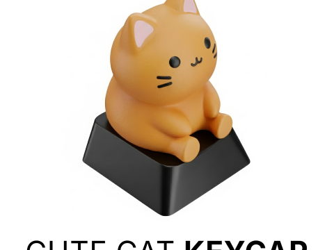 귀여운 고양이 키캡 - 기계식 키보드용 키캡 3D 프린트 모델