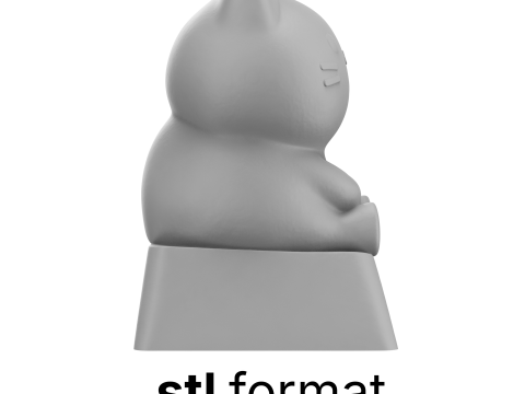 Cute Cat Keycap - Keycap for mechanical keyboard 3D Print Model