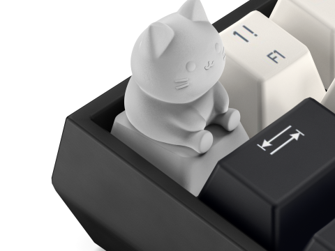 Cute Cat Keycap - Keycap for mechanical keyboard 3D Print Model