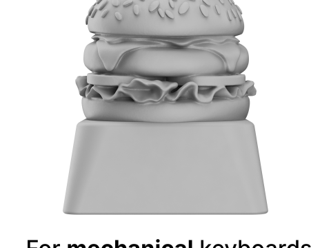 Burger Keycap - Keycap for mechanical keyboard 3D Print Model