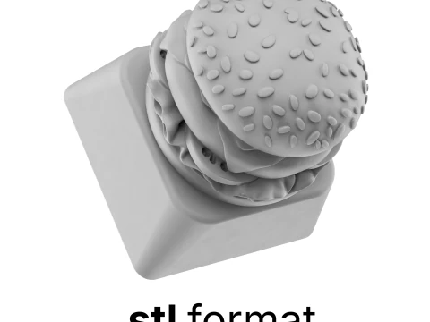 Burger Keycap - Keycap for mechanical keyboard 3D Print Model