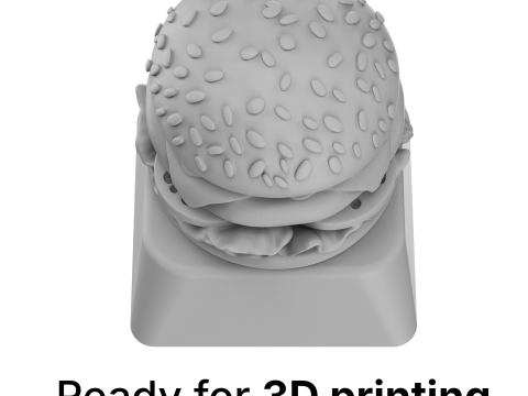Burger Keycap - Keycap for mechanical keyboard 3D Print Model