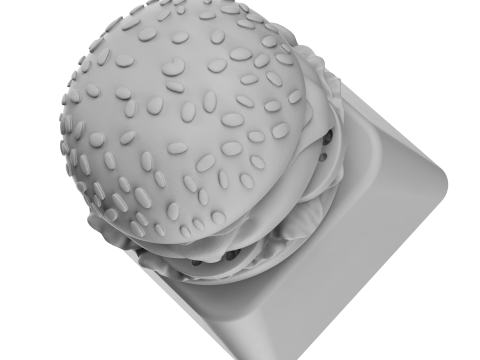 Burger Keycap - Keycap for mechanical keyboard 3D Print Model
