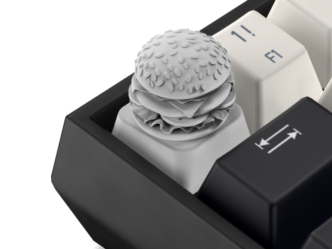 Burger Keycap - Keycap for mechanical keyboard 3D Print Model