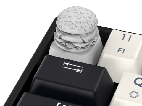 Burger Keycap - Keycap for mechanical keyboard 3D Print Model