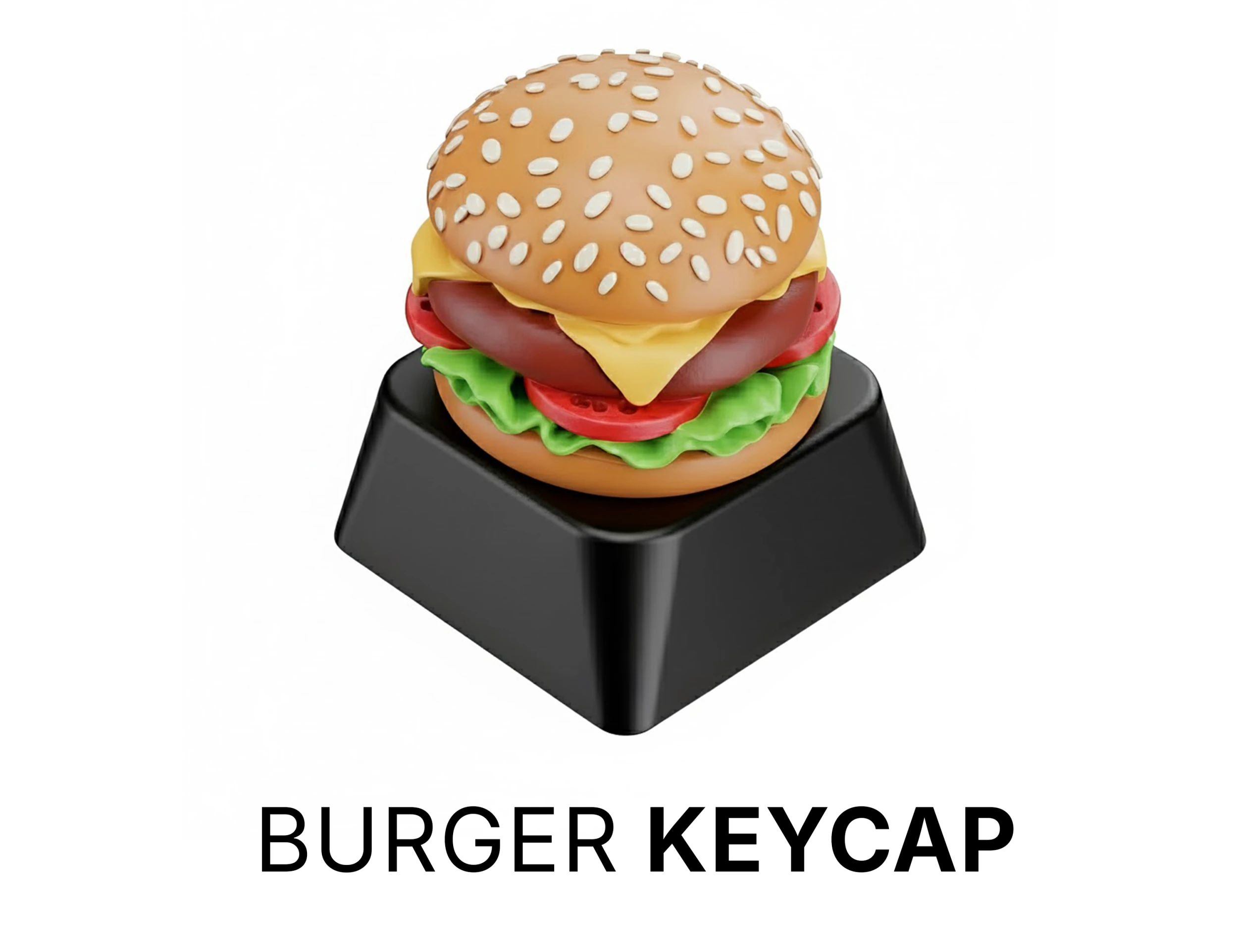 Burger Keycap - Keycap for mechanical keyboard 3D Print Model .c4d .max .obj .3ds .fbx .stl .blend 