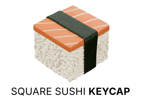 Square Sushi Keycap - Keycap for mechanical keyboard 3D Print Model