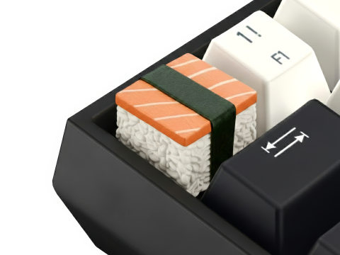 Square Sushi Keycap - Keycap for mechanical keyboard 3D Print Model