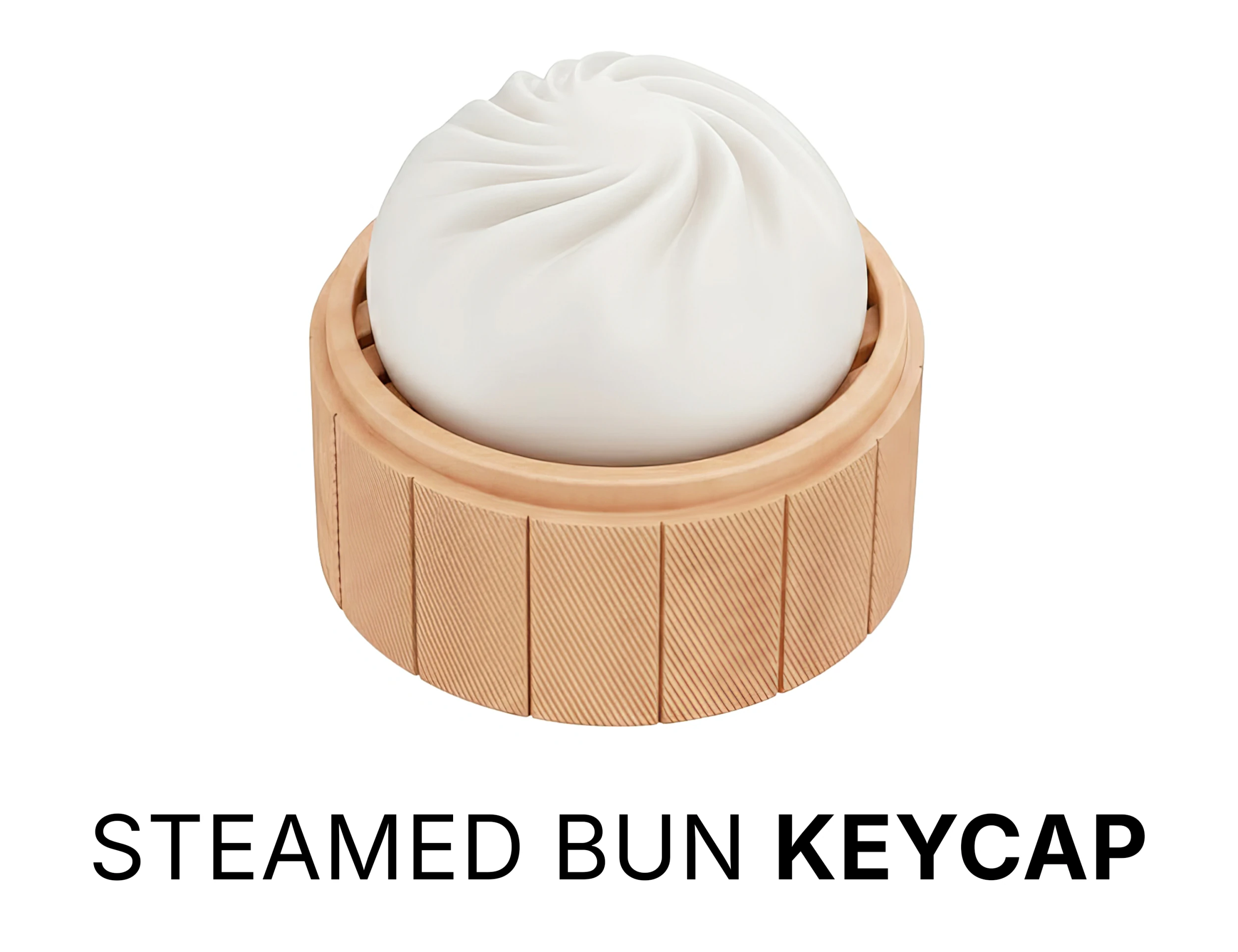 Steamed Bun Keycap - Keycap for mechanical keyboard 3D Print Model .c4d .max .obj .3ds .fbx .stl .blend 