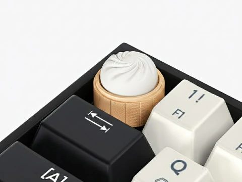 Steamed Bun Keycap - Keycap for mechanical keyboard 3D Print Model