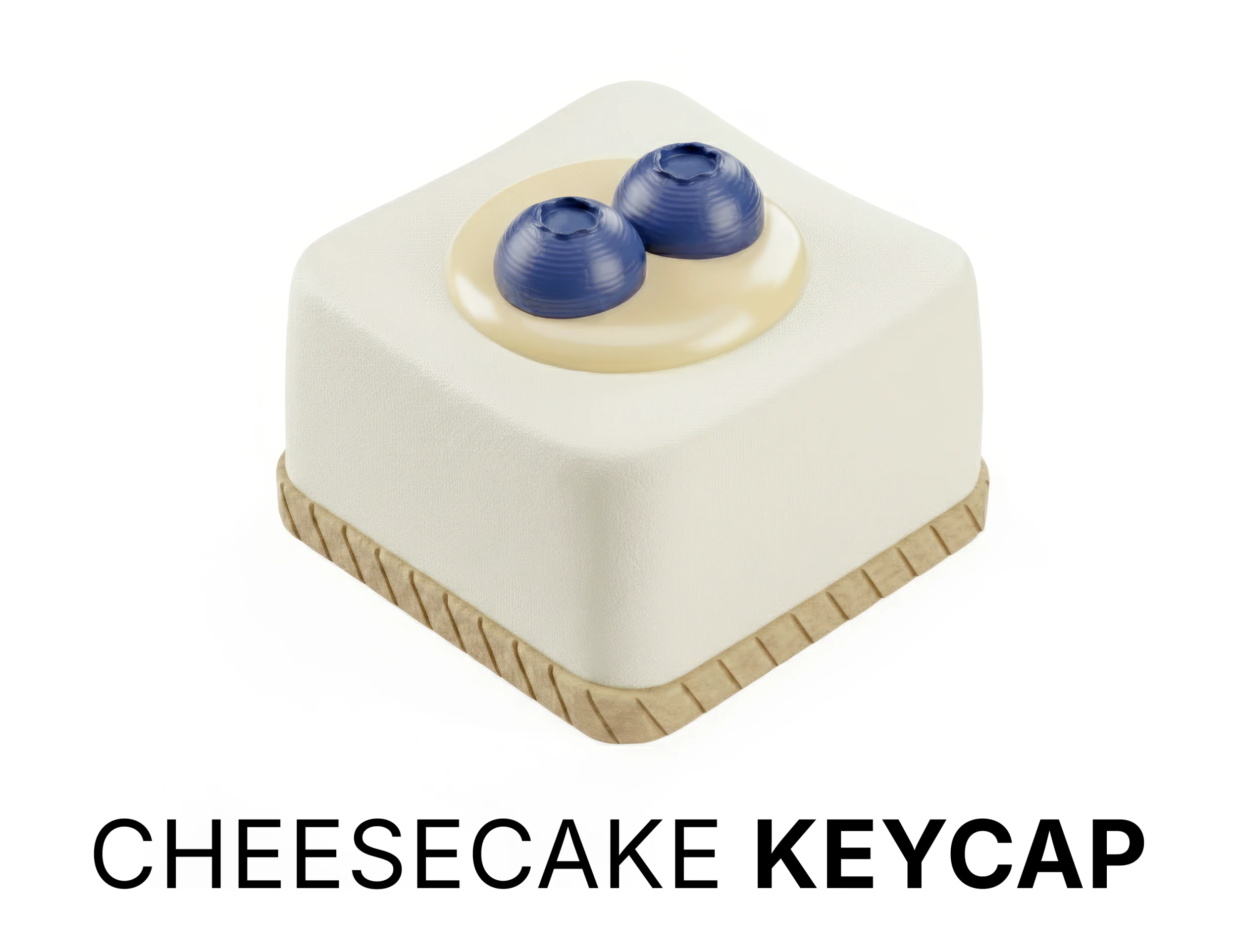 Cheesecake Keycap - Keycap for mechanical keyboard 3D Print Model .c4d .max .obj .3ds .fbx .stl .blend 