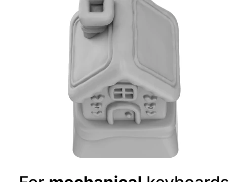 Gingerbread house Keycap - Keycap for mechanical keyboard 3D Print Model