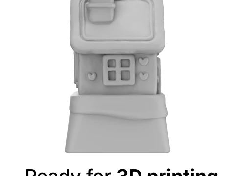Gingerbread house Keycap - Keycap for mechanical keyboard 3D Print Model