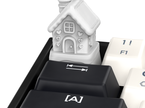 Keycap rumah roti jahe - Keycap untuk keyboard mekanis Model Cetak 3D