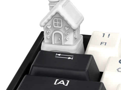 Gingerbread house Keycap - Keycap for mechanical keyboard 3D Print Model