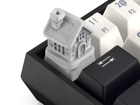 Keycap rumah roti jahe - Keycap untuk keyboard mekanis Model Cetak 3D