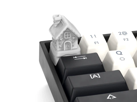 Gingerbread house Keycap - Keycap for mechanical keyboard 3D Print Model