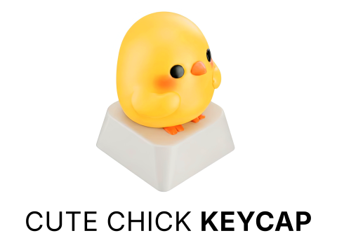 Ute Chick Keycap - Mekanik klavye için tuş başlığı 3D Baskı Modeli