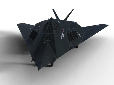 F-117 夜鹰天空幽灵隐形飞机 3D 渲染 3D 打印模型