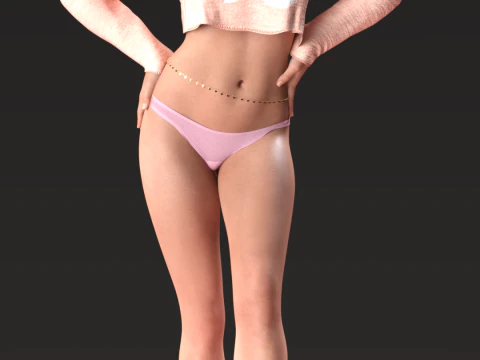 ジェニファー・ローレンスのカジュアルビューティーアーバンスタイル 3Dプリントモデル