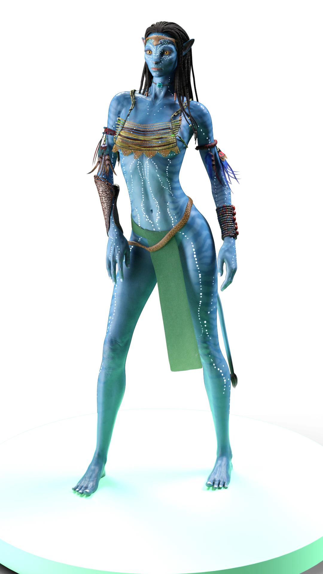 Neytiri of Pandora Navi Warrior 3D Render 3D Print Model .c4d .max .obj .3ds .fbx .stl .blend