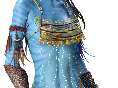 Neytiri of Pandora Navi Warrior 3D Render 3D Print Model