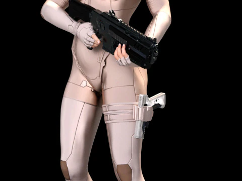 Major Motoko Kusanagi The Thermoptic Suit Ghost in the Shell 2017 3D Print Model