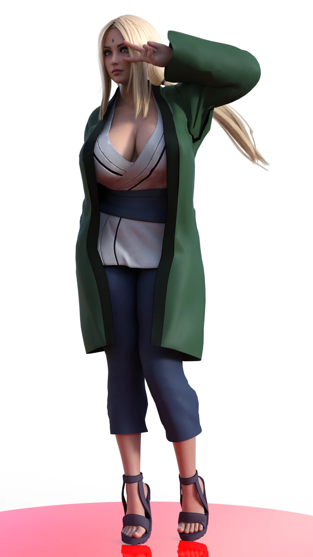 Tsunade Senju The Fifth Hokage 3D Print Model .c4d .max .obj .3ds .fbx .stl .blend