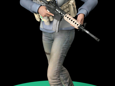 Operador de campo t&aacute;ctico Joe Leona de operaciones especiales Modelo de impresión 3D