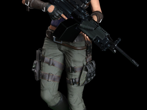 Sheva Alomar BSAA Ajanı Resident Evil 5 3D Baskı Modeli