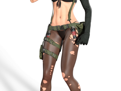 クワイエット・ザ・サイレント・スナイパー メタルギア ソリッド V 3Dプリントモデル